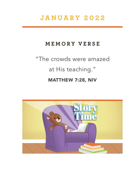 Preschool Memory Verse Card